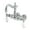 Polished Chrome, variant on Kingston Brass CA1003T5 Heritage 3-3/8" Tub Wall Mount Clawfoot Tub Faucet, Oil Rubbed Bronze