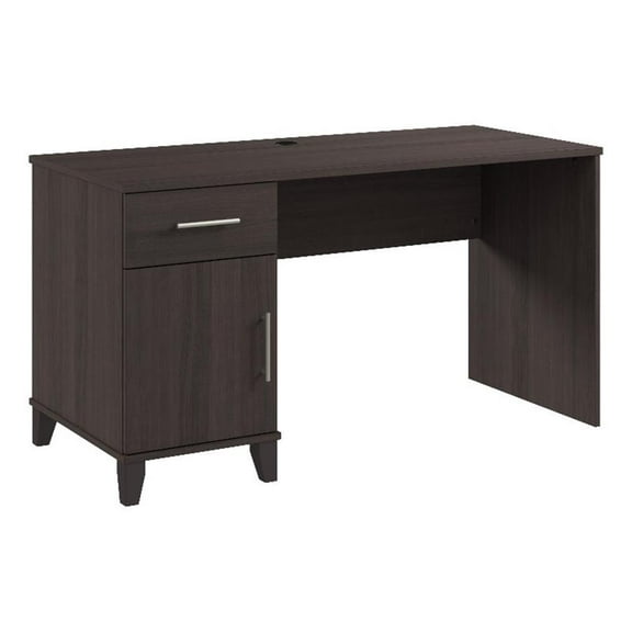 Pemberly Row 54W Office Desk with Drawers in Storm Gray - Engineered Wood