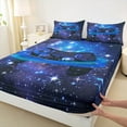 thumbnail image 3 of Castle Fairy Abstract Gamer 3pcs Twin Sheet Sets for Teenagers,Galaxy Gamepads Twin Fitted Sheet,Gradient Universe Breathable Flat Sheet,Lightweight Room Decor, 3 of 7