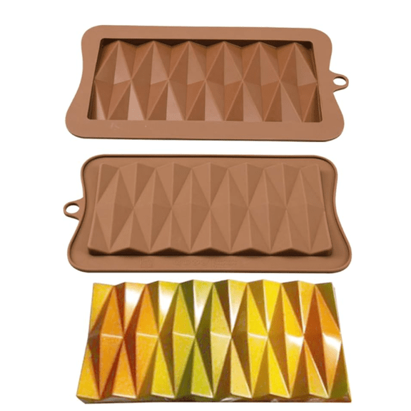 Chocolate Bar Silicone Mold - Triangle Geometric