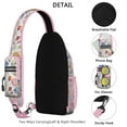 thumbnail image 3 of Floral and Butterfly Illustration Sling Bag, Lightweight Durable Crossbody Backpack, Adjustable Strap, Multiple Compartments for Travel, City Walks, Outdoor Activities, 3 of 6