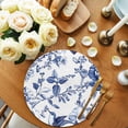 thumbnail image 2 of White Blue Spring Floral Round 13 Inch Placemats Set of 8, Summer Botanical Hummingbird HeatResistant Non Slip Place Mats for Dining Table, Wipeable Braided Kitchen Table Mats for Housewarming, 2 of 9