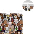 thumbnail image 5 of Shower Curtains Doodle Farm Animals Faces Curtain, Waterproof Fabric Decor Shower Curtains for Bathroom Set with 12 Hooks, 66” x 72”, 5 of 6