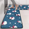 thumbnail image 2 of Kitchen Rugs Sets Of 2,Blue Christmas Snowman Pattern Anti Fatigue Kitchen Mat Rugs Non Slip Washable,Decorative Kitchen Floor Mats for Kitchen,Sink,Laundry,17"x47"+17"x47", 2 of 5
