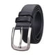 thumbnail image 1 of Cinturón para hombre jinwen de cuero PU ajustable con hebilla de metal Negro 120cm, 1 of 8