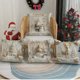 thumbnail image 2 of Toystoory Juego de 4 fundas decorativas navideñas para cojines, con diseño de muñeco de nieve y fundas de almohada. Suaves, elásticas y Decoración del hogar A-4 Pec 45*45CM, 2 of 6