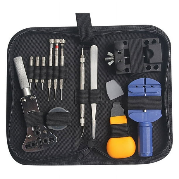 Kits De Herramientas De Reparación De Relojes, Herramientas Completas De Repuesto De Relojes De Metal Con Estuche De Transporte Para Reparador.