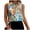 *1-Multicolor, variant on Women's Tropical Palm Leaf Sleeveless Button Down Shirt,Ladies Lapel Foral V-Neck Blouse,Breathable Summer Beach Vacation Tops For Women,Multicolor,S-3XL