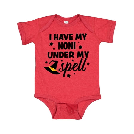 

Inktastic I Have My Noni Under My Spell with Cute Witch Hat Gift Baby Boy or Baby Girl Bodysuit
