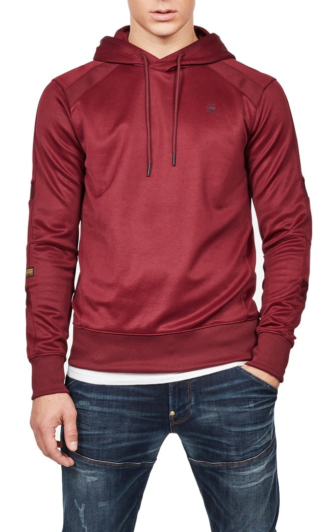 G Star Mens Motac Hoodie Maroon Large 