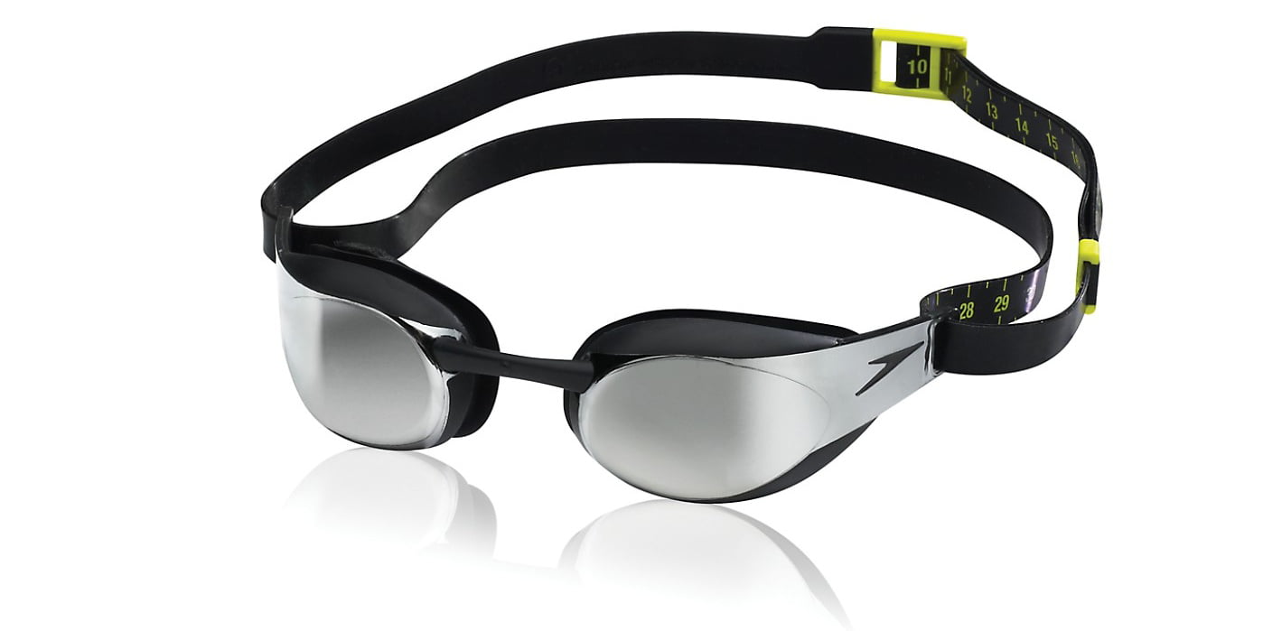 Black Speedo Fastskin3 Elite Mirrored Goggle Performance Swim Goggles 2-Pack 