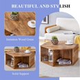 thumbnail image 5 of SUDICA Hexagon Wood Coffee Table, Dual-Use Storage Accent Table for Living Room or Corner, 5 of 10