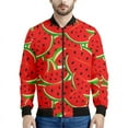 thumbnail image 5 of Spring Autumn Zipper Coat Tropical Fruits Pattern Bomber Jackets Harajuku Fashion Watermelon 3D Print Long Sleeve Flight Jacket Deng, 5 of 5
