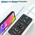 thumbnail image 2 of for Samsung Galaxy A03S Phone Case with HD Screen Protector, Heavy Duty Shockproof with 360° Rotation Metal Kickstand [Military Grade] Protective Case for Samsung Galaxy A03S, Black, 2 of 7