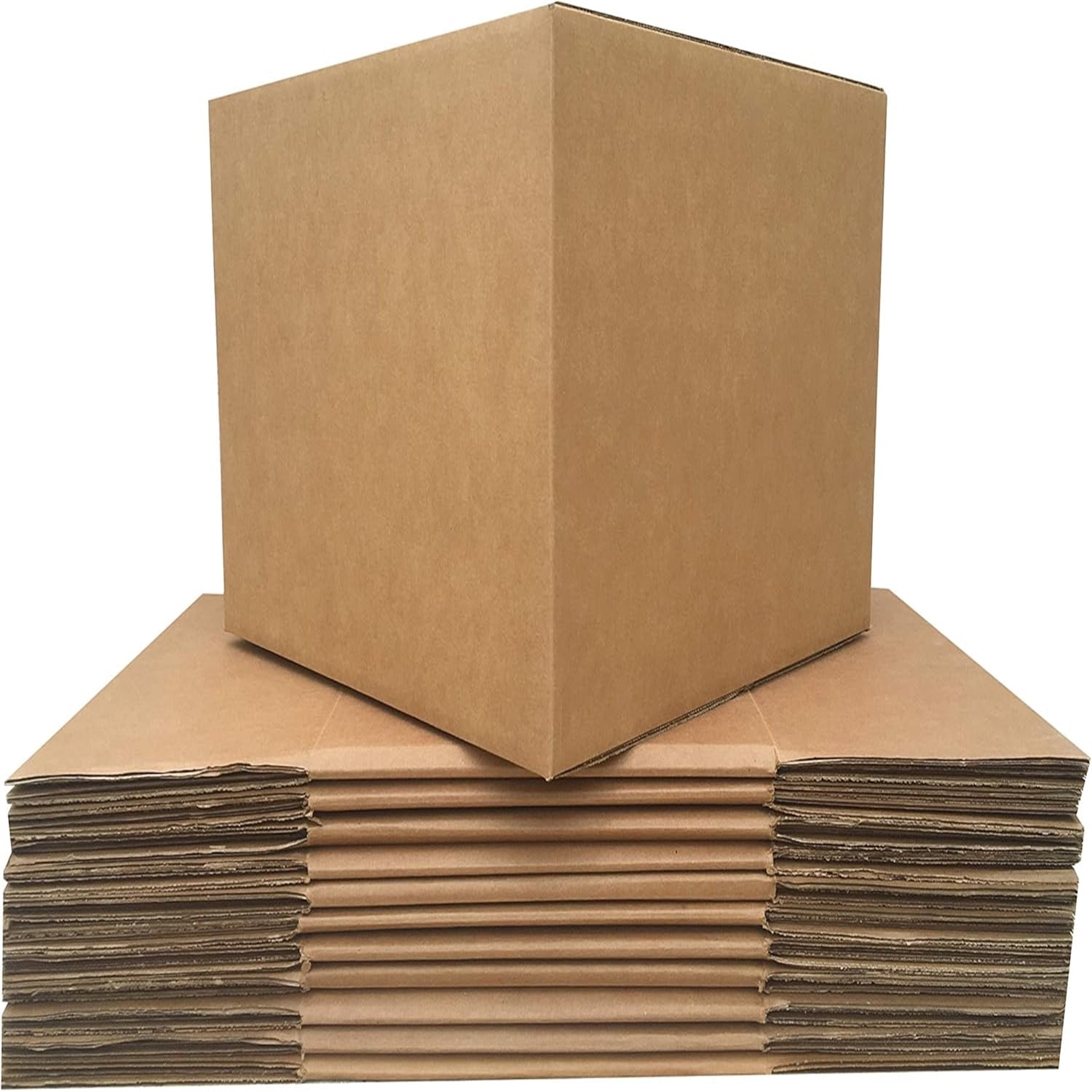 Cardboard Moving and Storage Boxes, 12 Pack, Large, Brown, 20" x 20" x 15"
