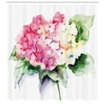 thumbnail image 3 of Ambesonne Floral Shower Curtain, Hydrangea Flower Bouquet, 69"Wx84"L, Forest Green Yellow Pink, 3 of 3