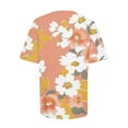 thumbnail image 4 of Gyedtr Summer Tops For Women Women'S Tops Women Vacation Style Floral Print Round Neck Short Sleeved T-Shirt Y2K Tops 30S, 4 of 5