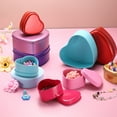 thumbnail image 4 of 4Pack Heart Shaped Metal Tins Box, Empty Candy Jars Containers with Lids, Dark Purple-L, 4 of 6