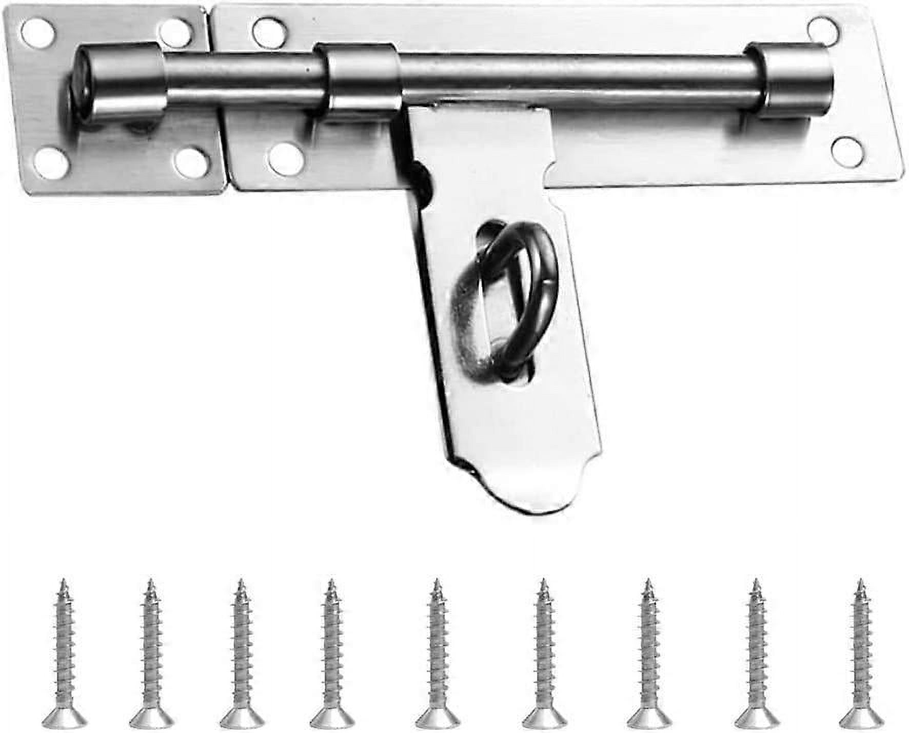 Door Latch Lock Door Latch Latch Door Latch Bolt Slide Bolt Stainless Steel Gate Latch with Screws