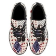 thumbnail image 2 of Tri Color Cavalier King Charles Spaniel Wrapped In American flag Shoes Sneakers Black Size 7, 2 of 7