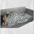 thumbnail image 5 of Grey Soft Flannel Fleece Throw Blanket, Contemporary Graphic of Fall Autumn Leaves and Branches Simple Pure Shabby Artwork, Cozy Plush for Indoor and Outdoor Use, 50" x 70", Grey White, by Ambesonne, 5 of 5