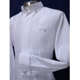 thumbnail image 2 of Guayabera De Lino Presidencial Platino Slim Fit Domménico, 2 of 6