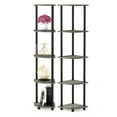 thumbnail image 6 of Furinno Shelves 11.6 W X 11.6 D X 57.7 H 5-Shelf Freestanding Shelves, Gray and Black, 6 of 10