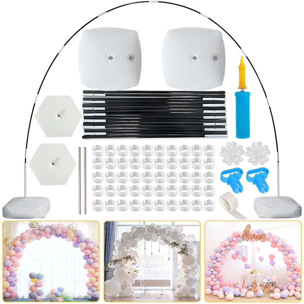 Balloon Arch Kit, 9ft Tall & 10ft Wide Adjustable Balloon Stand Balloon Clips, Balloon Pump Knotter for Wedding Baby Shower Bachelor Birthday Party Supplies Decorations