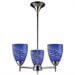 thumbnail image 2 of ELK Celina 3 Light Chandelier in Polished Chrome and Sapphire Glass 10154/3PC-S, 2 of 2