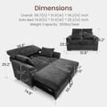 thumbnail image 3 of Marrber 51.6" Convertible Pull-Out Sofa Bed Sleeper Loveseat with Backrest, suitable for small spaces, chenille dark gray, 3 of 7