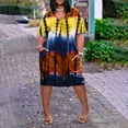 thumbnail image 1 of Mode Femmes Casual V-Cou à Manches Courtes Sangle Dos Ouvert Robe Imprimée Sexy, 1 of 6
