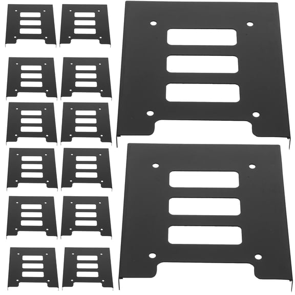 OULII 12Pcs Black Hard Disk Mounting Bracket with Fast Heat Dissipation for Desktop Computers