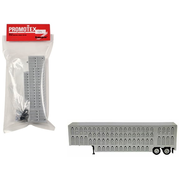 Livestock Trailer Silver 1/87 (HO) Plastic Model by Promotex