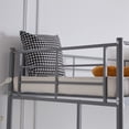thumbnail image 6 of Zimtown Twin Loft Bed with Ladder Metal Bunk Bed with 2 Side Ladder, Gray, 6 of 8