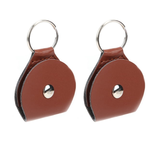 Guitar Picks Cas, Support de Choix de Guitare Polyvalent Portable Snap Buckle Conception 2pcs pour les Pics de Guitare pour les Pièces de Monnaie Noir, Brun