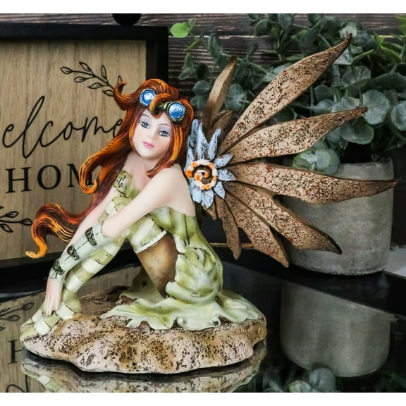 Amy Brown Thinking Of You Steampunk Aviator Pilot Fairy In Robot Wings Figurine