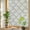Beige, variant on Rainbow Window Privacy Film, White Moroccan Static Cling Window Film PVC, Boho Morocco Geometric Quatrefoil Grid No Glue UV Blocking Glass Covering, Removable Stained Glass Sticker 17.7''x39.3''