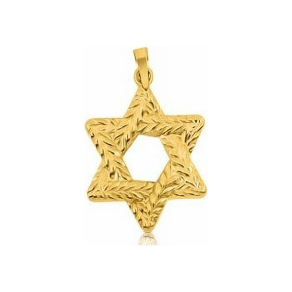 Brilliance Fine Jewelry 14 KT Yellow Gold Braided Jewish Star Of David Pendant