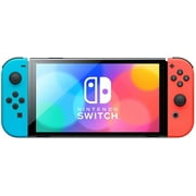 Nintendo Switch 64GB OLED Model Bundle, Nintendo Switch Console with Neon Red & Neon Blue Joy-Con Controllers, Vibrant 7-inch OLED Screen, 64GB Storage, with Mazepoly Accessories