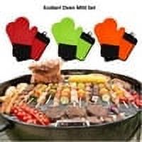 Ecoberi Silicone Oven Mitts and Pot Holder Set, Heat Resistant, Cook, Bake, BBQ, Pack of 3 Red - image 3 of 6