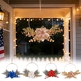 thumbnail image 1 of Sentmoon July 4th Decor 4th of July Outdoor Decorations Independence Day Color Artificial Flower Pines Needle Wreath with LED Lights Metal Ring Hanging Decor for Wall Window and Porch, 1 of 8