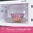 thumbnail image 5 of Paris Hilton 3-Piece Nesting Glass Mixing Prep Bowl Set, Microwave and Dishwasher Safe, Pink Tinted Glass, 5 of 7