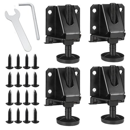 

Huoge Leg Levelers Adjustable Leveling Feet with Hexagon Wrench & Screws Adjustable Leg Leveler with Wrench Suitable for Furniture Table Cabinet Workbench Shelving Units friendly