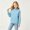 Light Blue, variant on Cethrio Girls Crewneck Sweatshirts Size 14-16, Fleece-lined Long Sleeve Casual Pullover Kids Tops with Pockets Pink