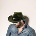 thumbnail image 2 of Sombrero de vaquero Salvador para mujer verde protección solar verano, 2 of 9