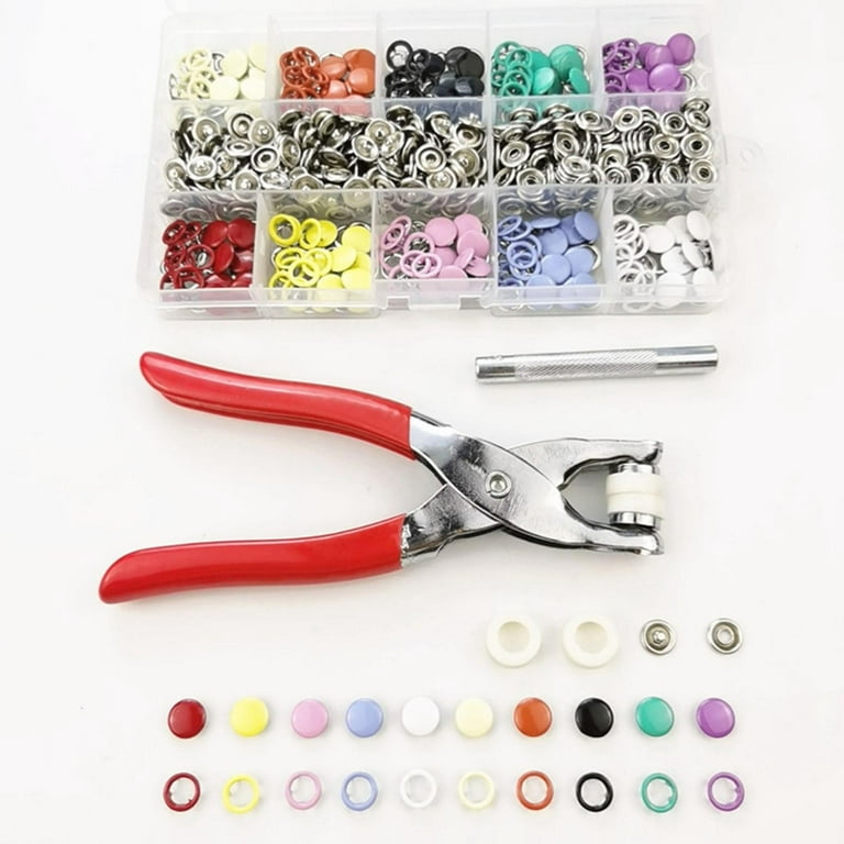 Metal Snap Button Set with Snap Fastener Tool for Sewing Clothing Leather  Crafting 10 Assorted Colors 9.5mm 0.37 Inch 