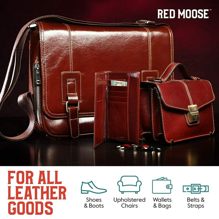 Red Moose Boots and Shoe Cream Shoes Handbag Wallet Leather Polish Dark Brown