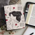 thumbnail image 6 of HELLHERO Book Rose Silhouette Book Holder Organizer, Large Capacity PU Leather Bible Cover for Church Bible Study, Zippered Church Bible Bag, 6 of 12
