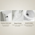 thumbnail image 5 of Los Flexi 17" ADA Toilet for Bathroom with Elongated Bowl and Comfort Height, Durable Seat and Powerful Siphon Jet Flush 1.28 GPF, 12" Rough-In, 5 of 13