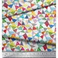 thumbnail image 3 of Soimoi Poly Georgette Fabric Triangle Geometric Print Fabric by The Yard 52 Inch Wide, 3 of 3